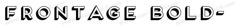 Frontage Bold字体转换